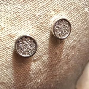 Silver & Crystal Stud Earrings